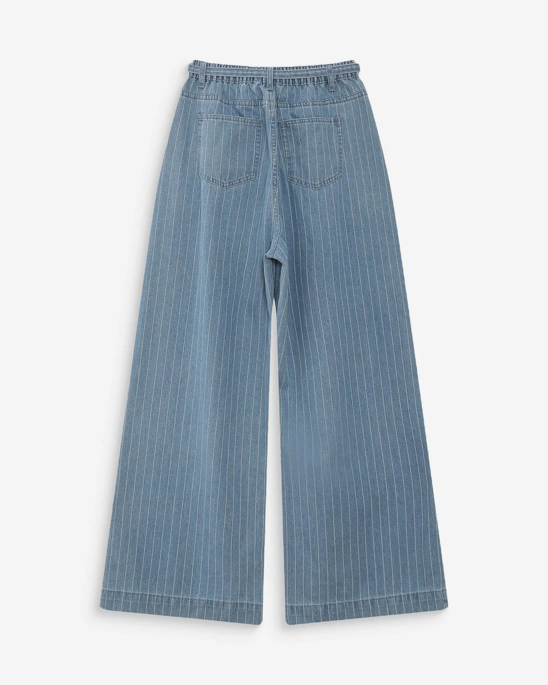 Grace & Mila Elasticated Denim Jeans- Striped Blue
