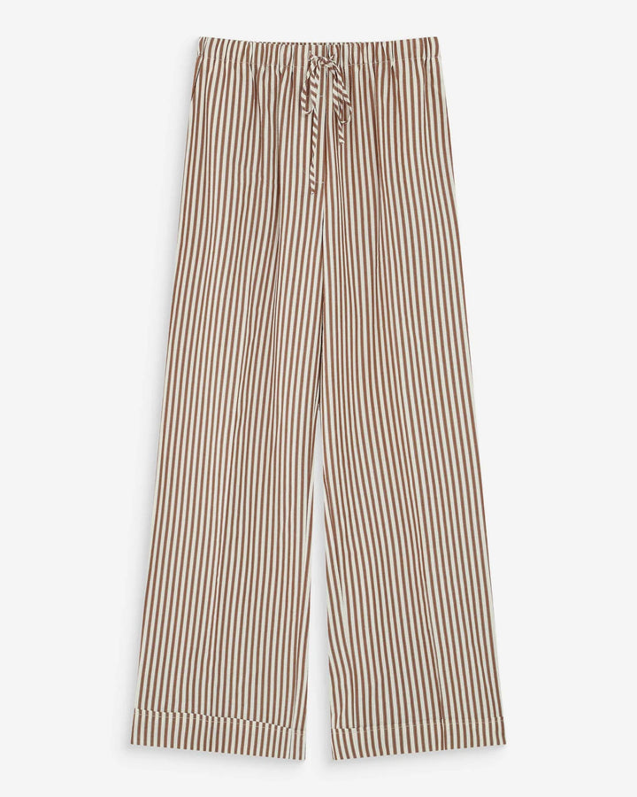Grace & Mila Wide Stiped Pants - Mocha