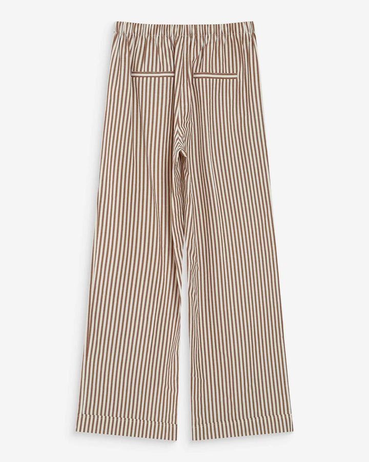 Grace & Mila Wide Stiped Pants - Mocha