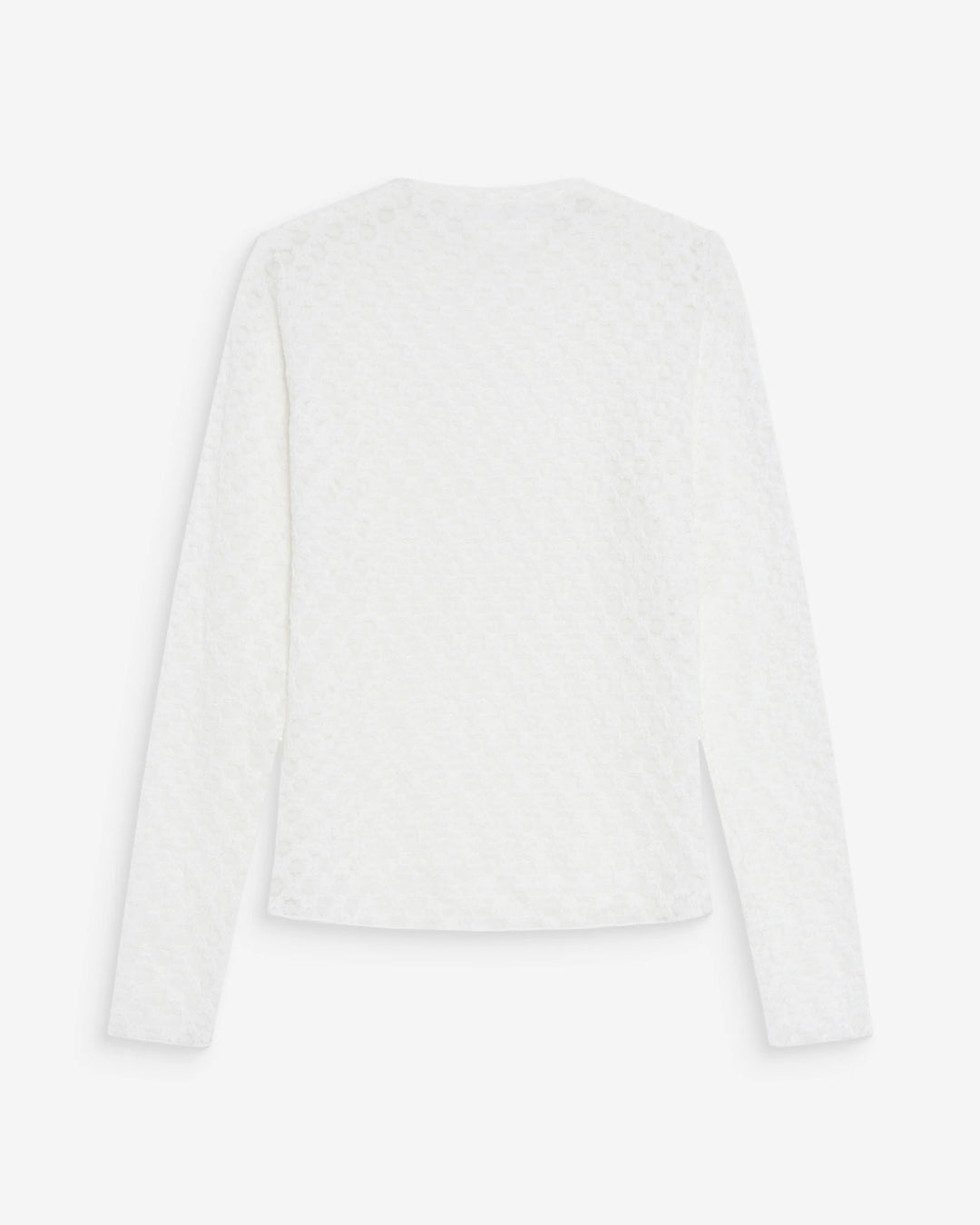 Grace & Mila Valmy Long sleeve Sheer Lace Top- Ivorie