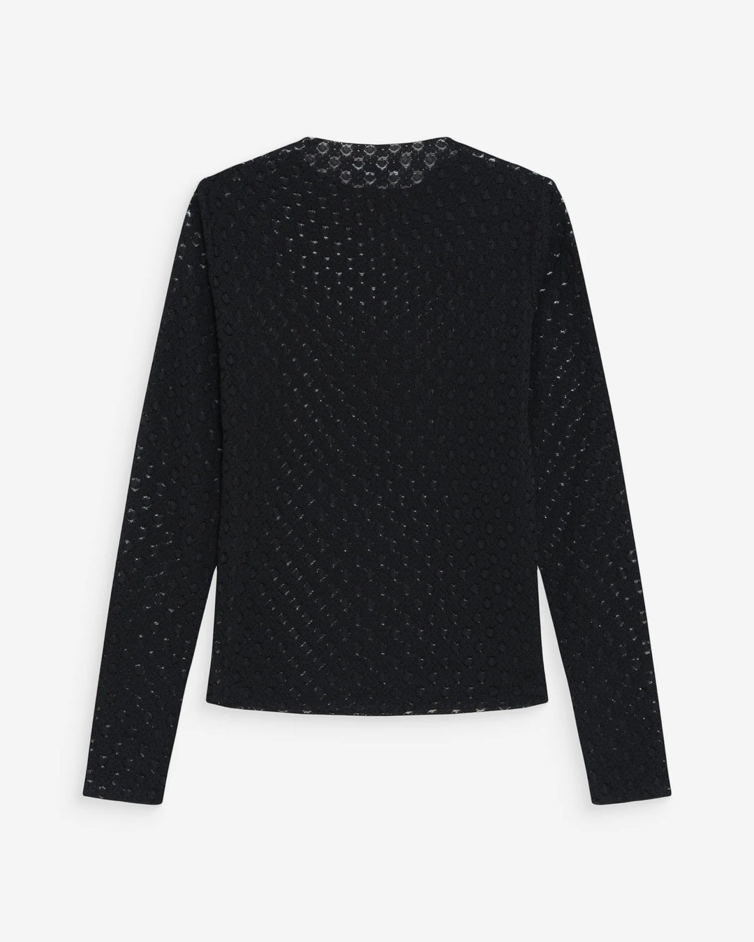 Grace & Mila Valmy Long- Sleeve Sheer Lace Top - Black