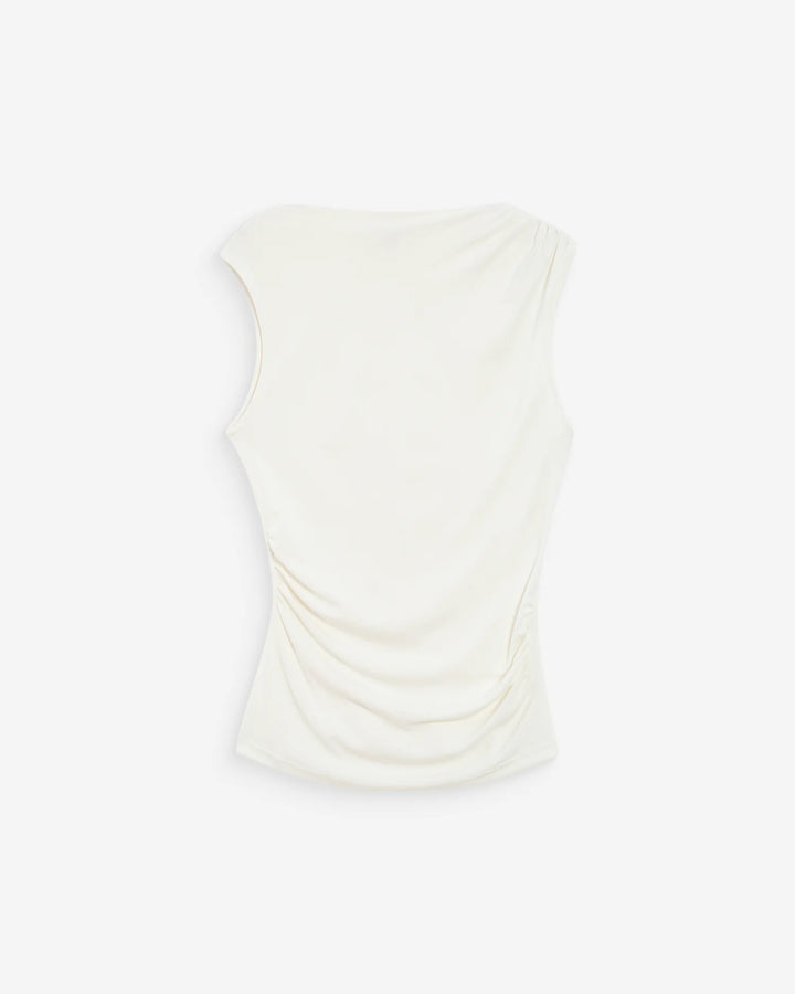 Grace & Mila Valley Draped Sleeveless Top - Ivory
