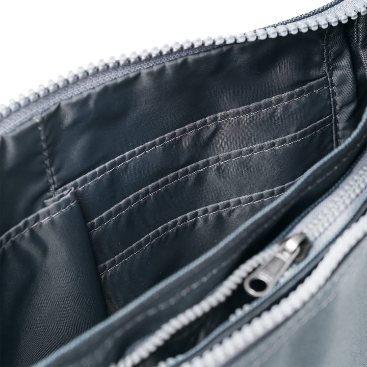 Roka London - Carnaby Crossbody XL Bag - Smoke Recycled Canvas