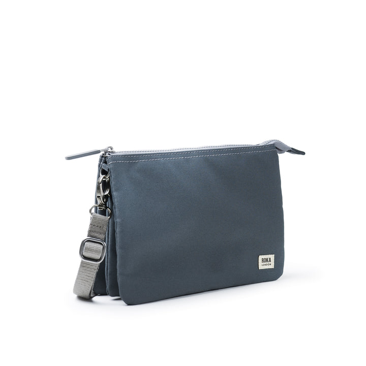 Roka London - Carnaby Crossbody XL Bag - Smoke Recycled Canvas