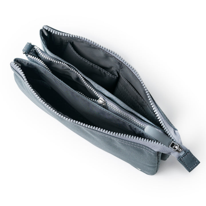 Roka London - Carnaby Crossbody XL Bag - Smoke Recycled Canvas