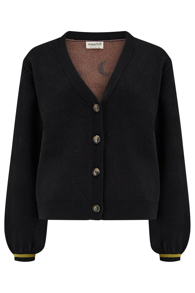 Sugarhill Brighton Adrian Cardigan - Black, Snake Floral