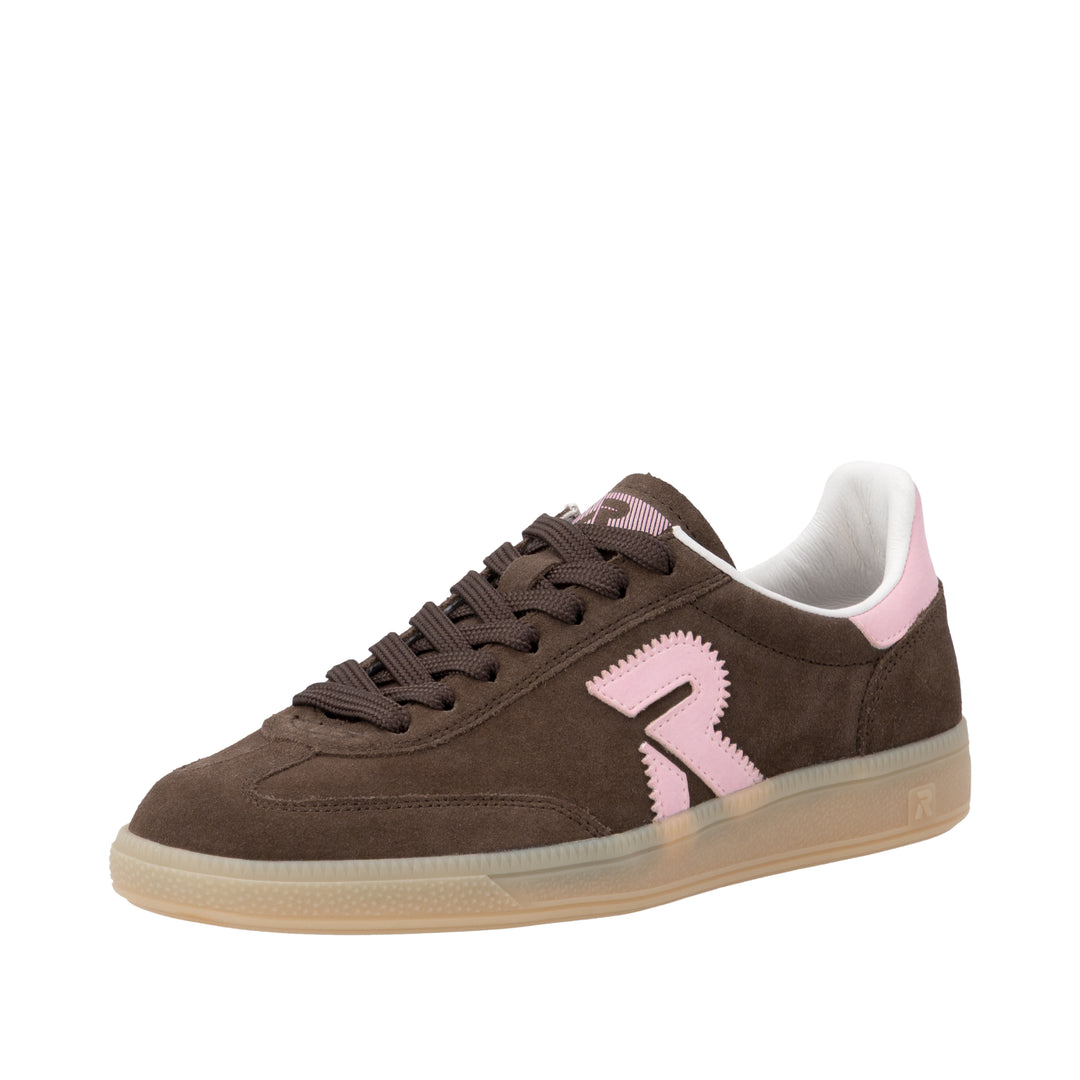 Rieker Brown and Pink Trainer- W2200-25
