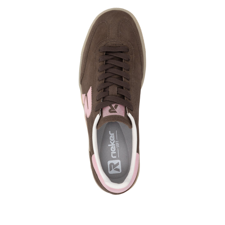 Rieker Brown and Pink Trainer- W2200-25