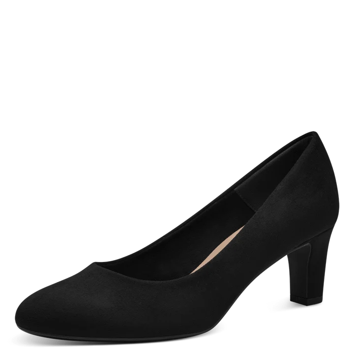 Tamaris Suede Slip on Shoe - Black
