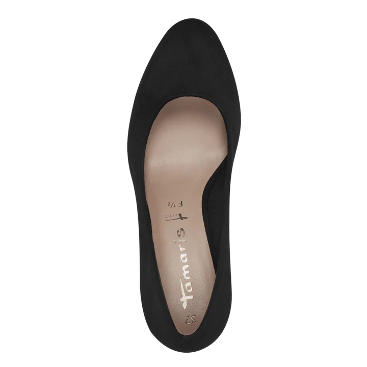 Tamaris Suede Slip on Shoe - Black