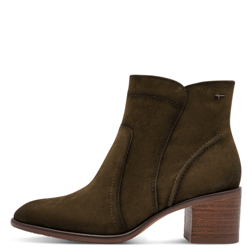 Tamaris Suede Ankle Boots Olive