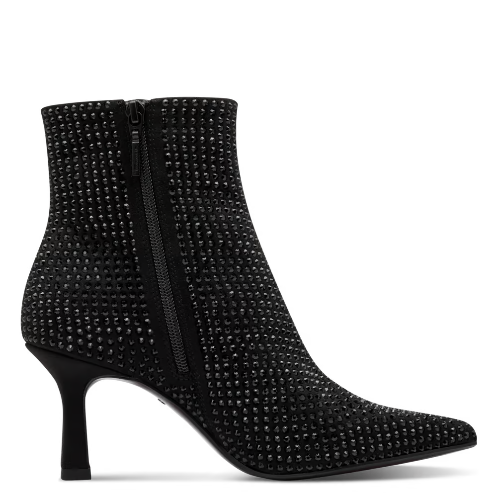 Tamaris Black Glam Heeled Boots