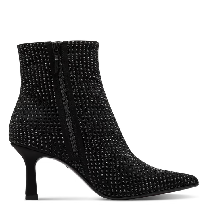Tamaris Black Glam Heeled Boots