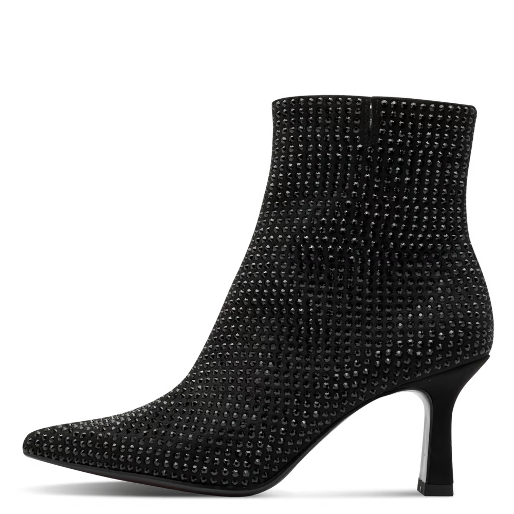 Tamaris Black Glam Heeled Boots