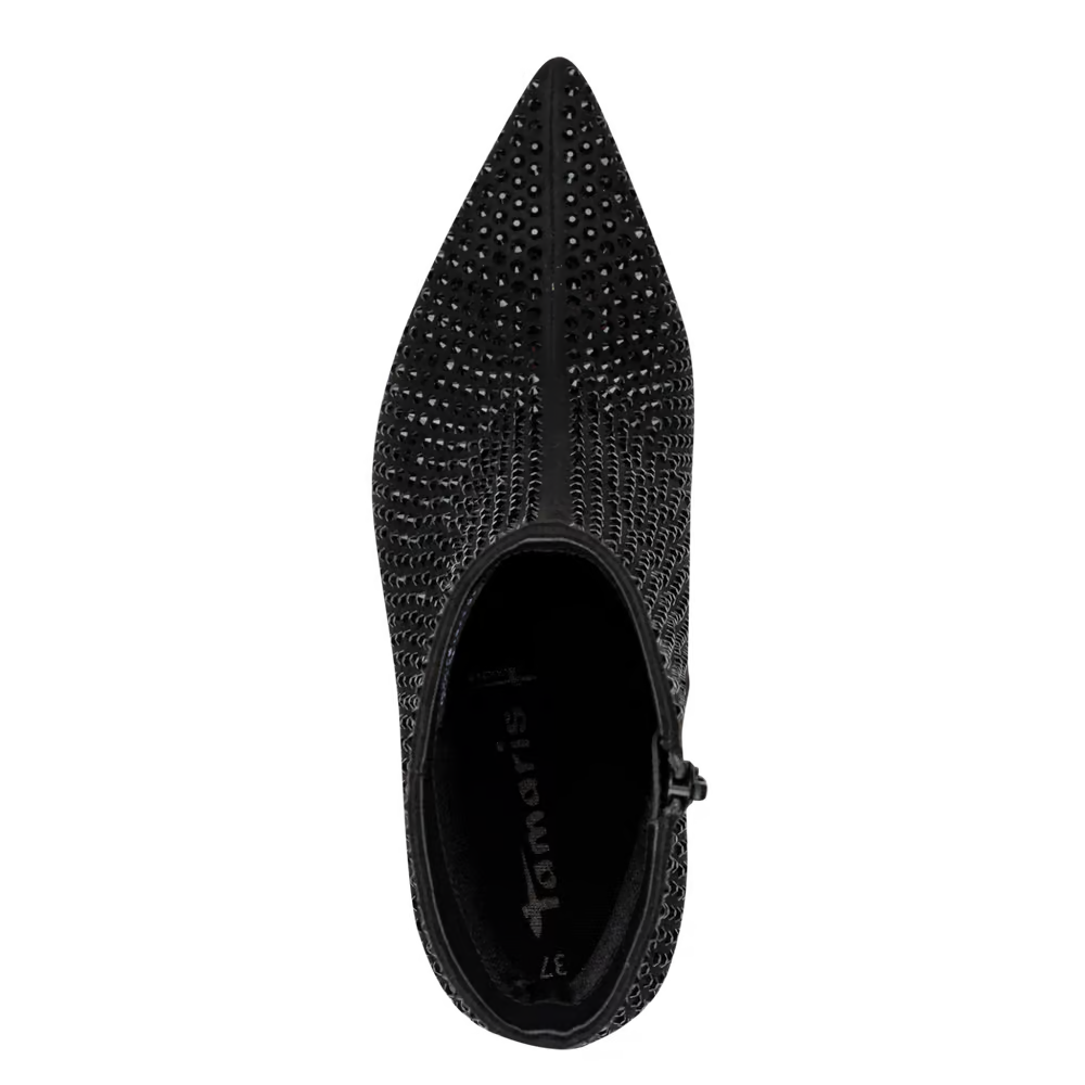 Tamaris Black Glam Heeled Boots