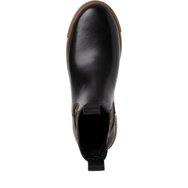 Tamaris Black Leopard Print Boots