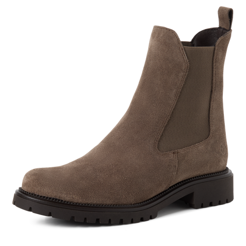 Tamaris Suede Ankle Boots- Taupe