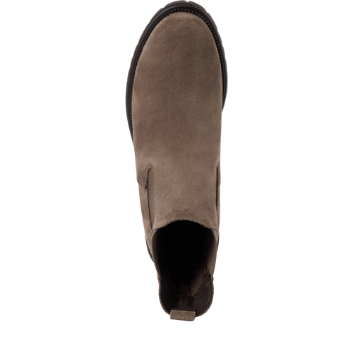 Tamaris Suede Ankle Boots- Taupe