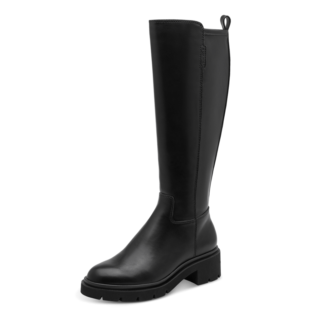 Tamaris Black High Boots- 1-25610-47-001