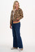 Sugarhill Brighton Solana Knitted Bomber- Tan/Black Leopard
