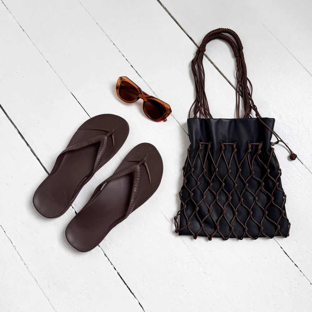Archie Arch Support Flip Flops- Brown