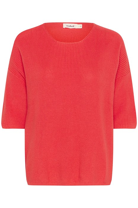 Soaked In Luxury Tuesday Spring Jumper- Hot Coral