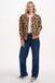 Sugarhill Brighton Solana Knitted Bomber- Tan/Black Leopard