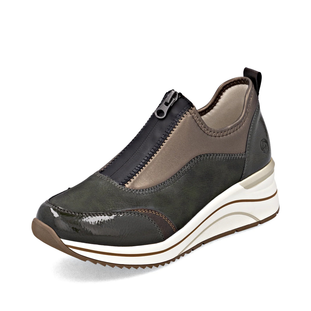 Remonte Green Zip Trainers D0T08-54