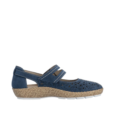 Rieker Women's Mary Jane Shoe - Blue | 44872-14