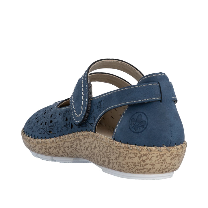 Rieker Women's Mary Jane Shoe - Blue | 44872-14