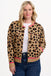 Sugarhill Brighton Solana Knitted Bomber- Tan/Black Leopard