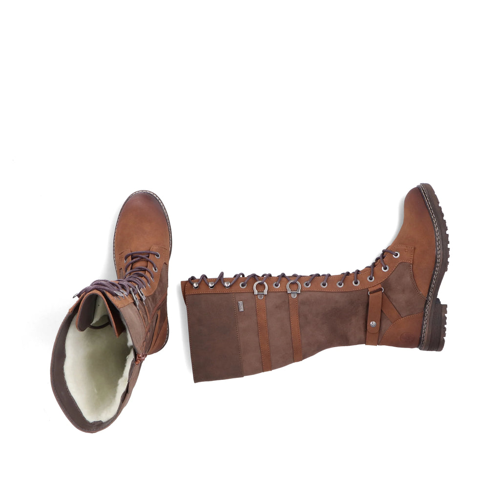 94732-25 Rieker Brown Zip boots
