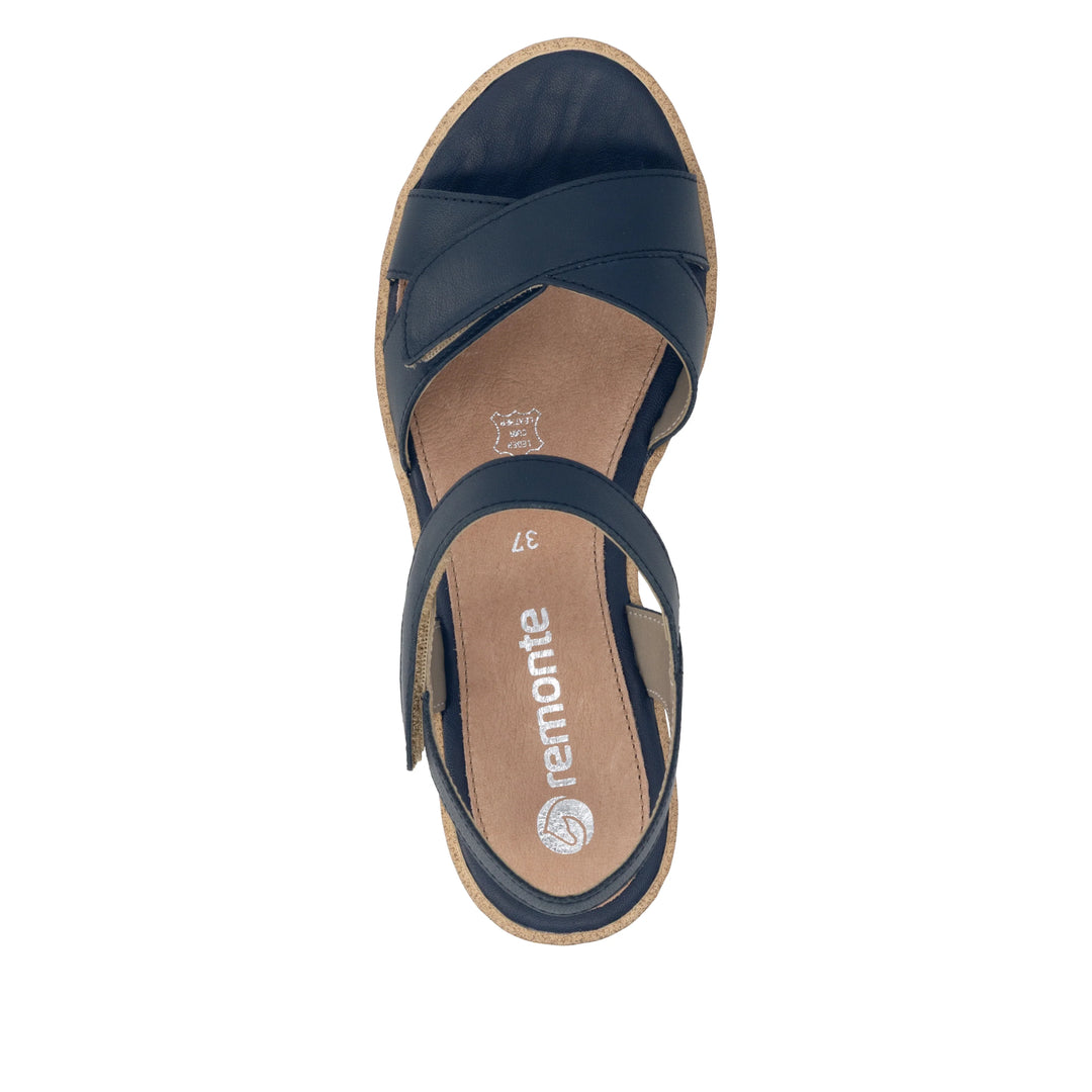 Remonte Wedge Sandals- Navy R6252-16