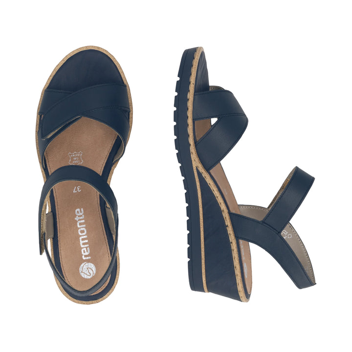 Remonte Wedge Sandals- Navy R6252-16