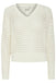 Ichi IHLaluha Long Sleeved Sweater- White Whisper
