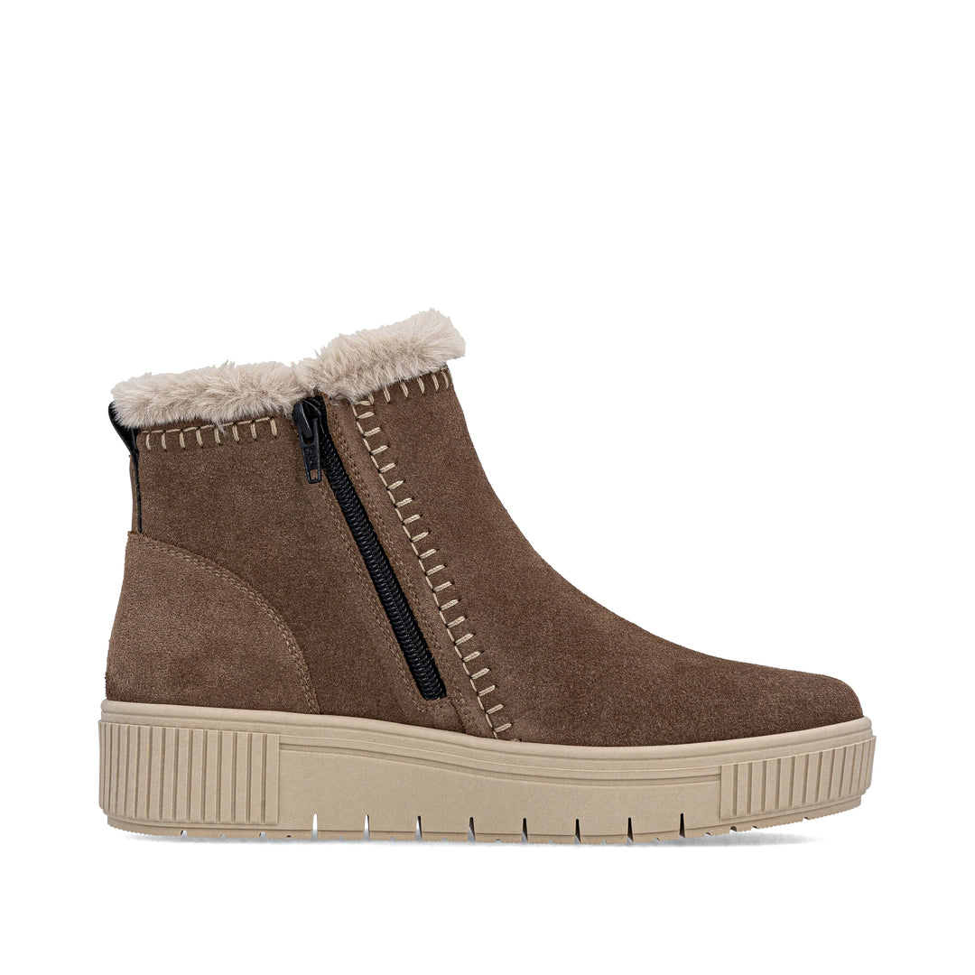 Remonte Brown Suede Ankle Boots