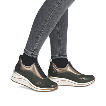 Remonte Green Zip Trainers D0T08-54