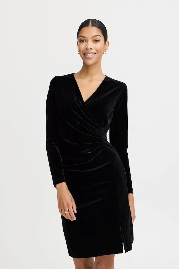 Byoung Perlina Wrap Dress- Black