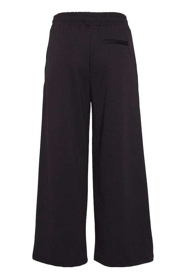 Ichi IHKate Sus Wide leg Cropped Pants-Black