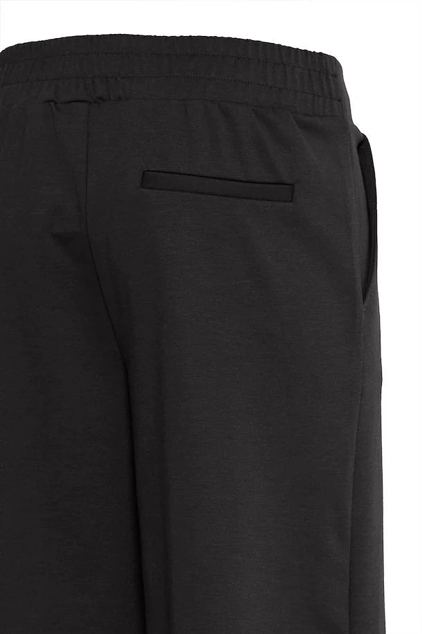 Ichi Kate Wide Leg Trouser- Black