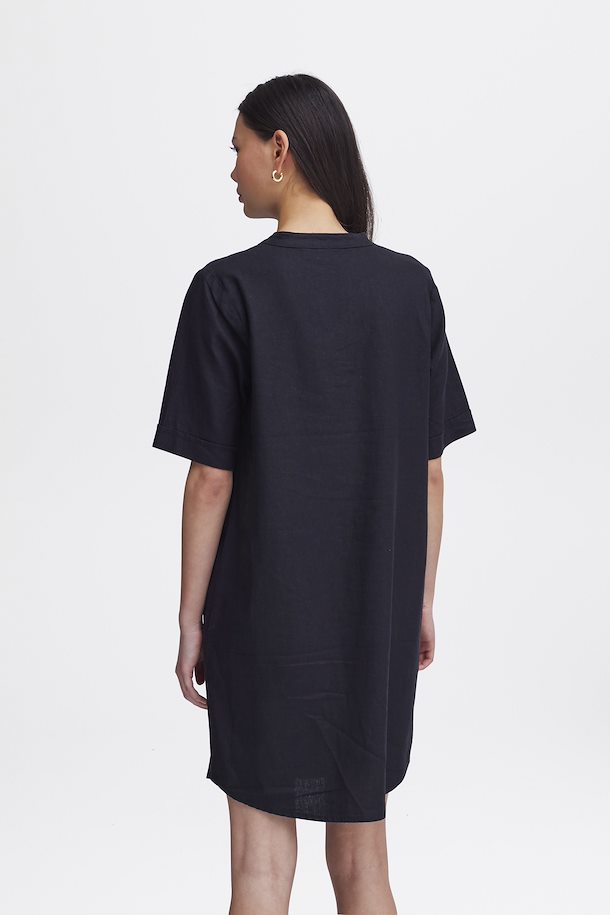 Ichi IHLino Dress- Linen Mix Black