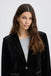 Ichi Velvetty Blazer- Black