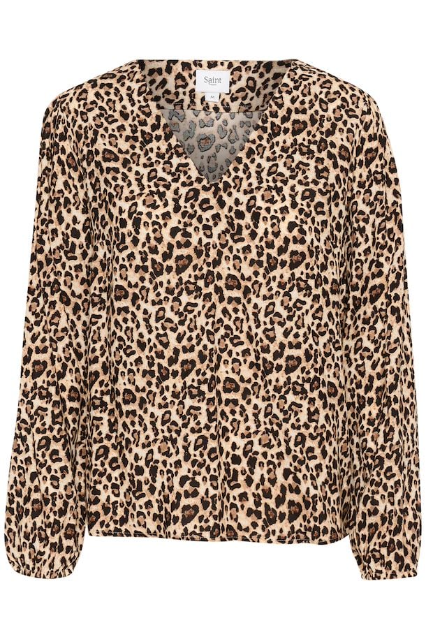 Saint Tropez GazelSZ Blouse- Black Reg Leopard