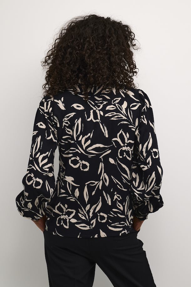 Kaffe KAForrest Shirt- Blacksand Painted Flower