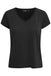 Soaked In Luxury Columbine V-Neck T-shirt- Black