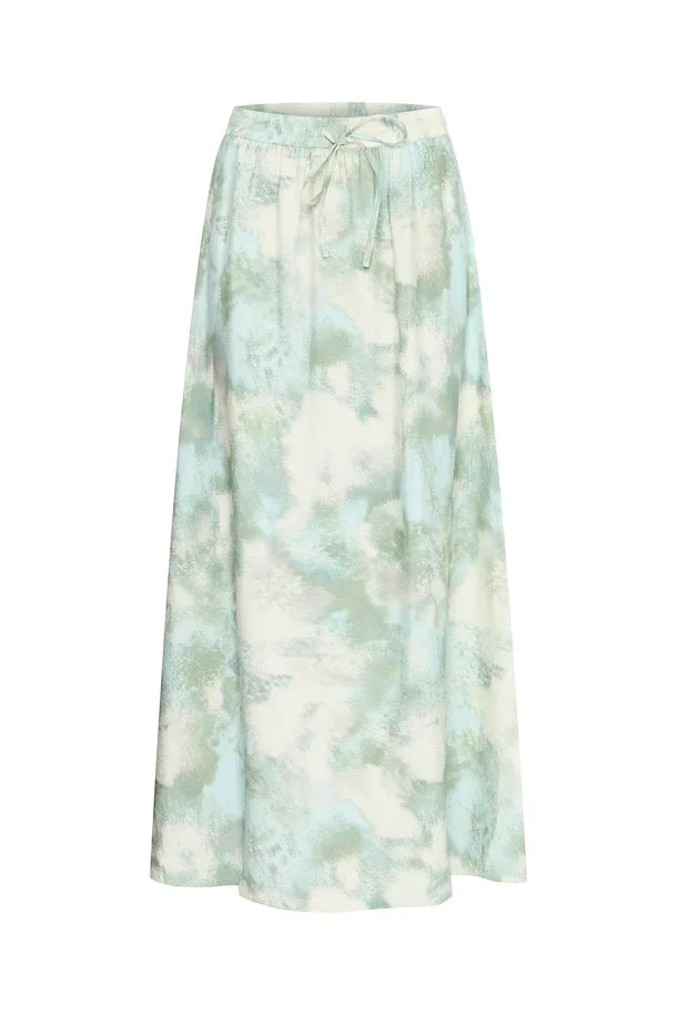 BYoung Ibine Slit Skirt- Blue Haze Blur