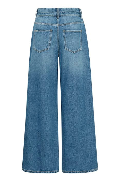 BYoung Kimu Belt Jeans- Mid Blue Denim
