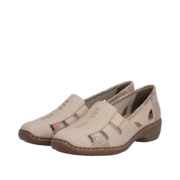 Rieker Casual Slip-on Shoe - Beige | 41385-63