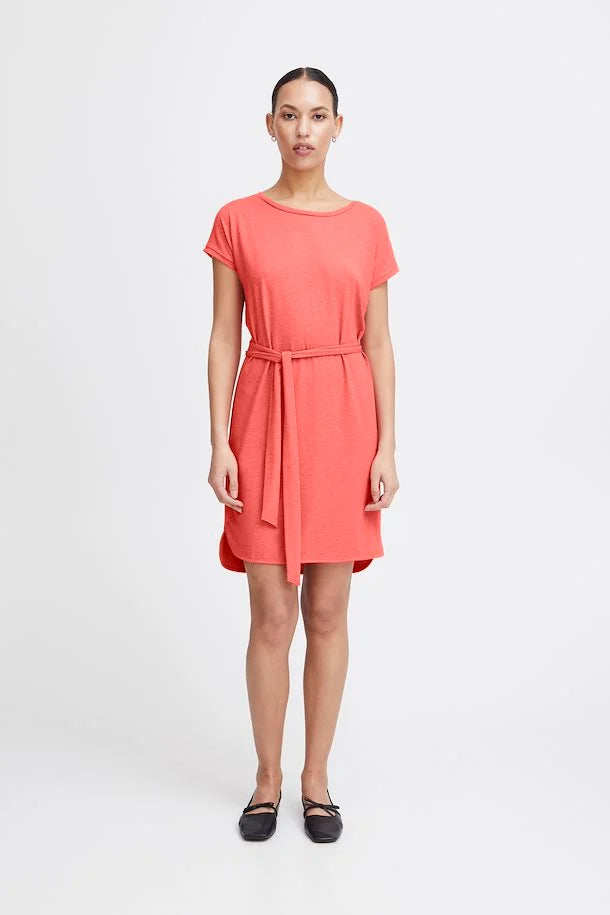 Ichi Rebel Dress - Calypso Coral