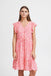 Ichi Vera Dress - Calypso Coral Ikat Aop